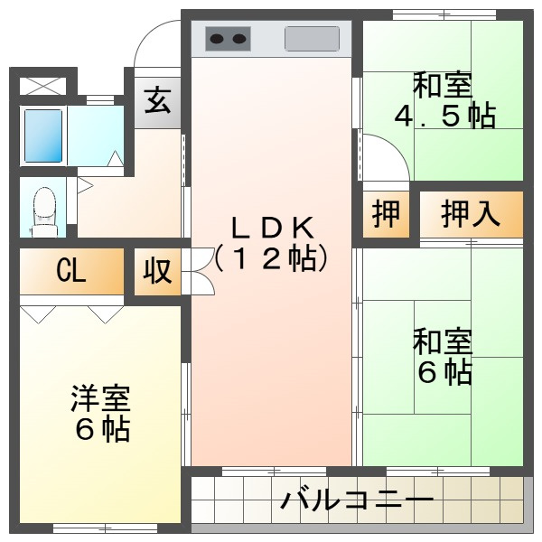 朝霧住宅の間取り