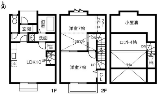 【間取り】 | ＣＬＡＩＲ咲 Ｂ