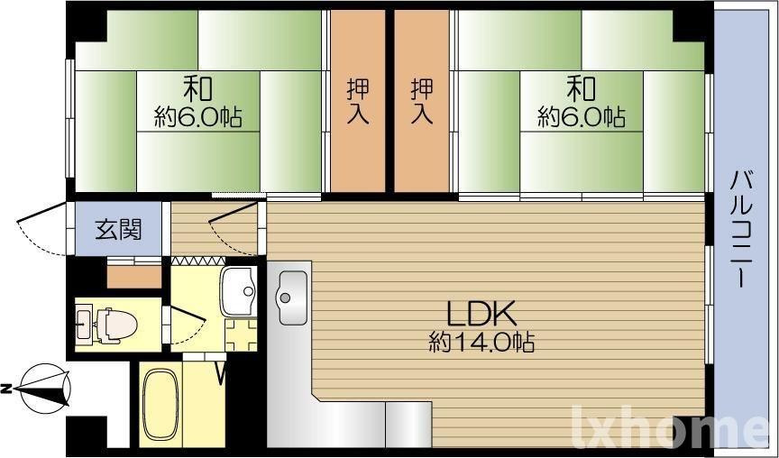 美沢ハイタウンＢ棟の間取り