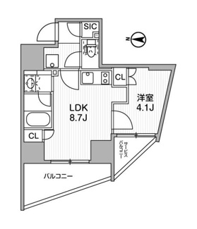 【間取り】 | ディームス蔵前Ａｖｅｎｕｅ | 間取り図 