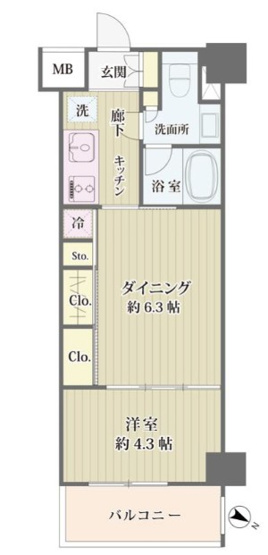 【間取り】 | IBIS市ヶ谷