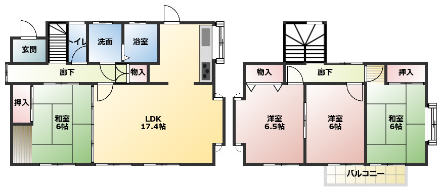 稲沢市祖父江戸建の間取り