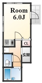 フルール西岡本の間取り