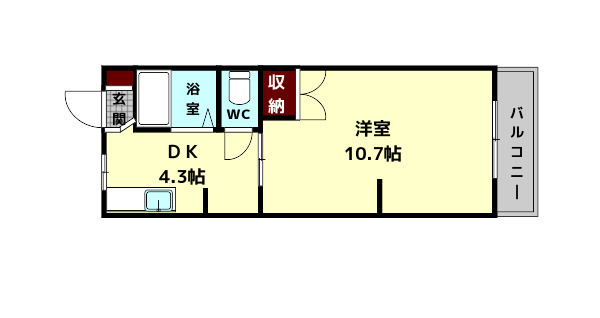 聖和ハイツ生駒Ｂの間取り