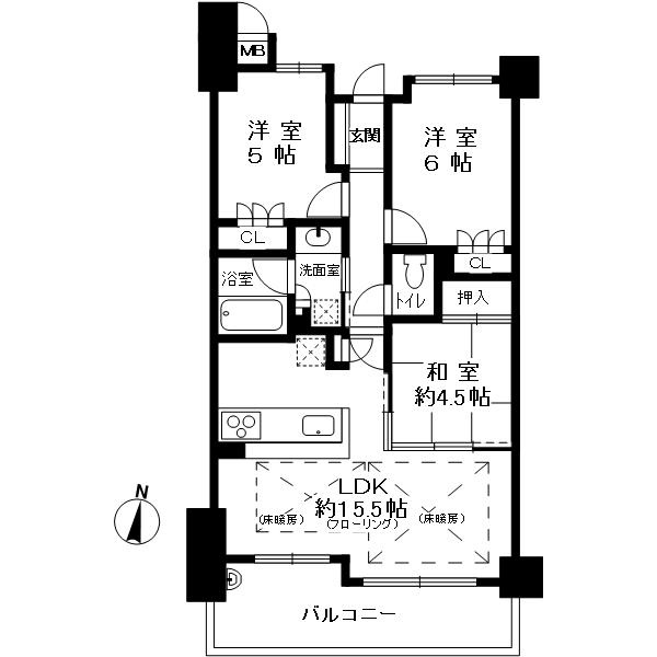 ローレルコート六甲記田町の間取り