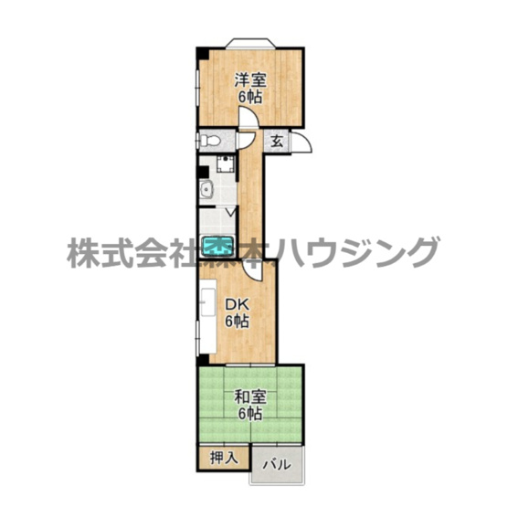 【間取り】 | 　シャンテ渡辺