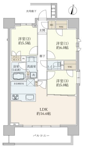オープンレジデンシア瑞穂桜山ファーストの間取り