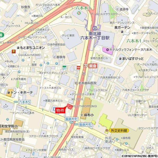 ウェリス六本木の地図