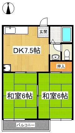 【間取り】 | 翠ハイツA棟