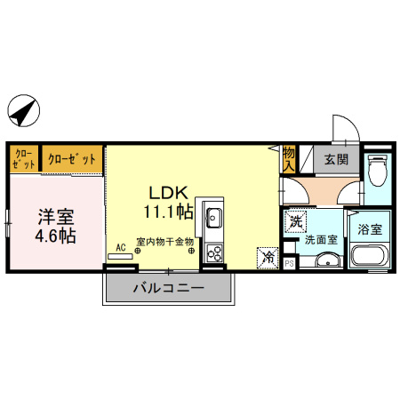 ＡＫＯＵＳＡＭ（ｱｺｰｻﾑ）の間取り