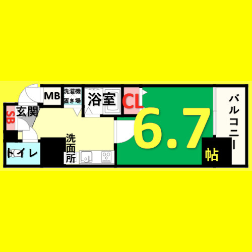 ライジングコート名古屋駅南　名古屋市賃貸　仲介手数料無料の間取り