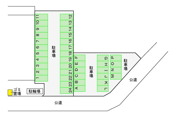 グラディオ　牛川の駐車場