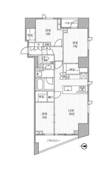 ディームス方南町の間取り