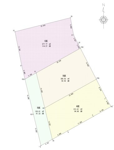【区画図】 | 都城市安久町　B区画　370万円