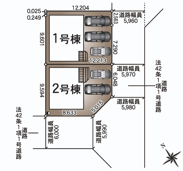 【区画図】 | 浜松市中央区高丘北1丁目 3期 新築一戸建て 2号棟 | 2号棟の区画図です