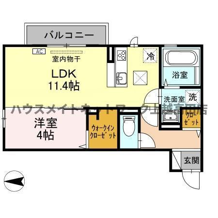 ミズノの間取り|間取図（ミズノ 102）1LDK