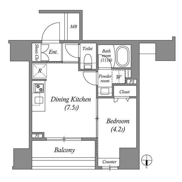 ACP Residence 中野新橋の間取り