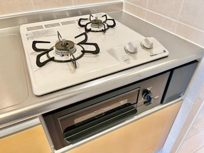 【キッチン】 | 仮）水戸市見川５丁目新築アパート | ガスコンロ（イメージ）