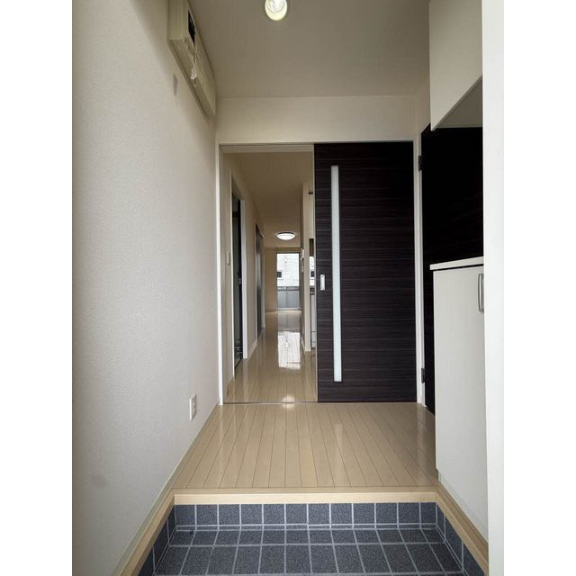 岐阜市下奈良２丁目のアパートの玄関