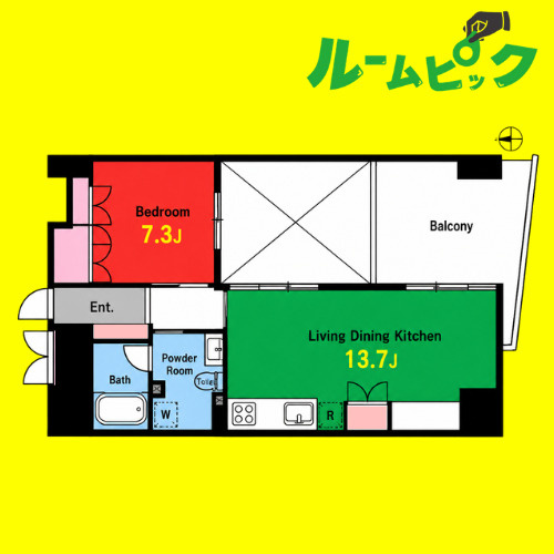 LaSante葵　名古屋市賃貸　仲介手数料無料の間取り