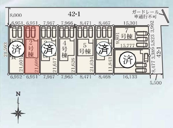 玉村斎田第２期２号棟 の区画図|区画図