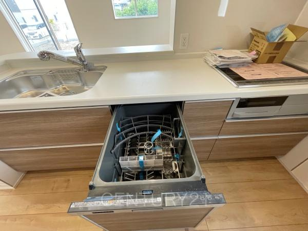  前橋市総社町植野全４棟３号棟のキッチン|食器洗い乾燥機付きです。