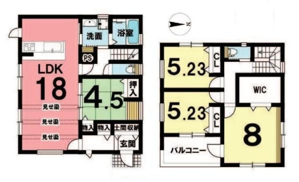 橿原市菖蒲町４丁目 ／新築一戸建の間取り