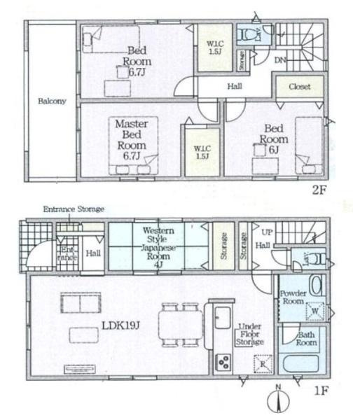 クレイドルガーデン市場 ４号棟 ／新築一戸建の間取り