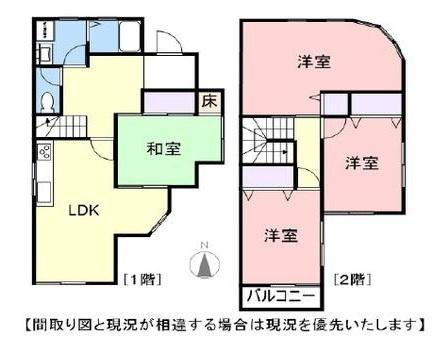 和歌山市梅原　中古戸建の間取り