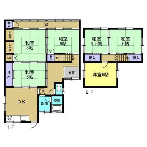 和歌山市加納　中古戸建の間取り
