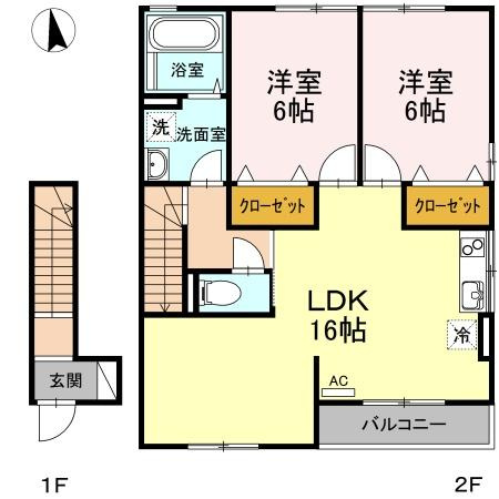 【間取り】 | プロムナード’０７　A棟