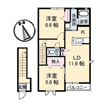 【間取り】 | シャーメゾン大山　Ａ棟