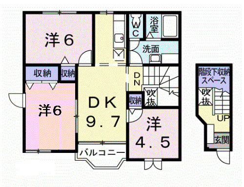 【間取り】 | アルモニーふじた１