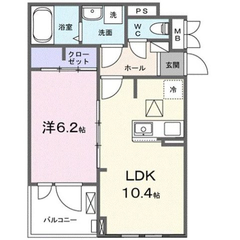カーサ　ビアンカ　デュエの間取り
