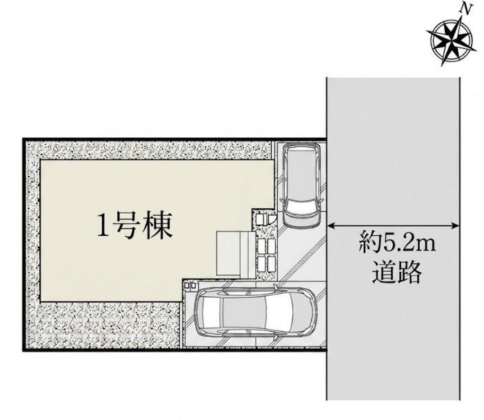 狭山市水野全1棟　新築戸建　リナージュの区画図|令和8年7月16日撮影。