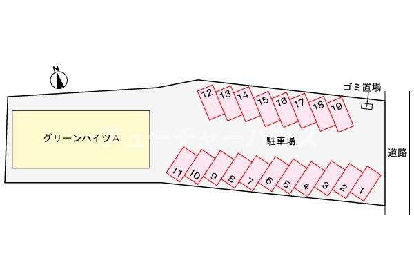 グリーンハイツＡの区画図