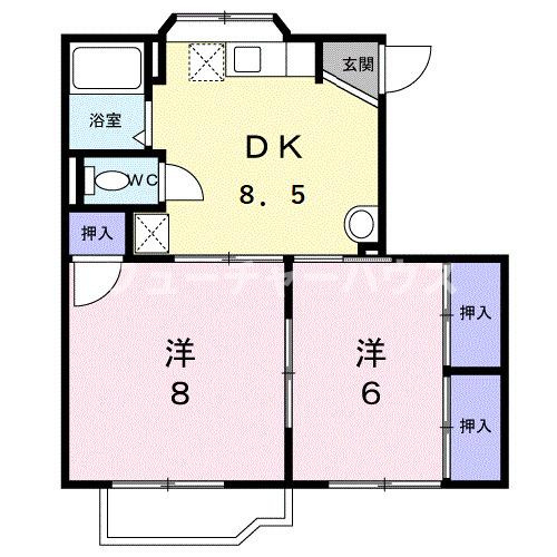 グリーンハイツＡの間取り