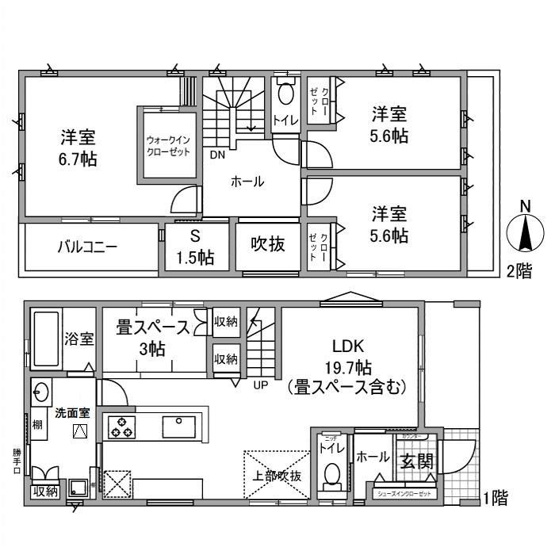 【間取り】 | 富雄元町１丁目戸建