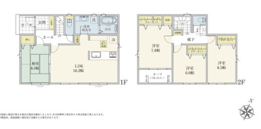 所沢市下富全1棟　新築戸建　リナージュの間取り