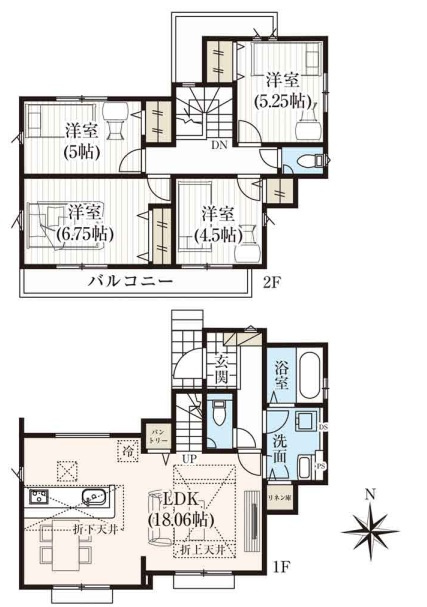 入間市鍵山8期全2棟　新築戸建　グラファーレの間取り|2026/6/23 撮影