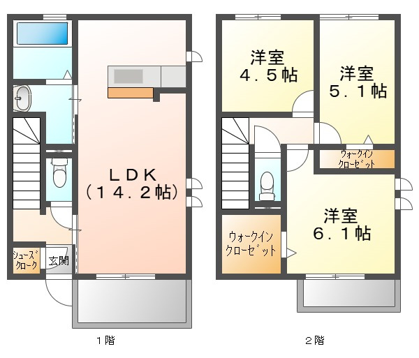 クレセント中島Ⅱの間取り