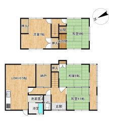 【間取り】 | 岩国市楠町２丁目戸建