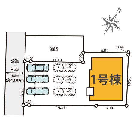 狭山市水野22期全1棟　新築戸建の区画図