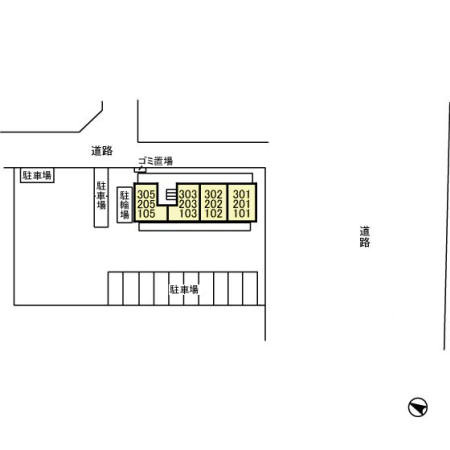 ハイツYOSHIHARUの区画図