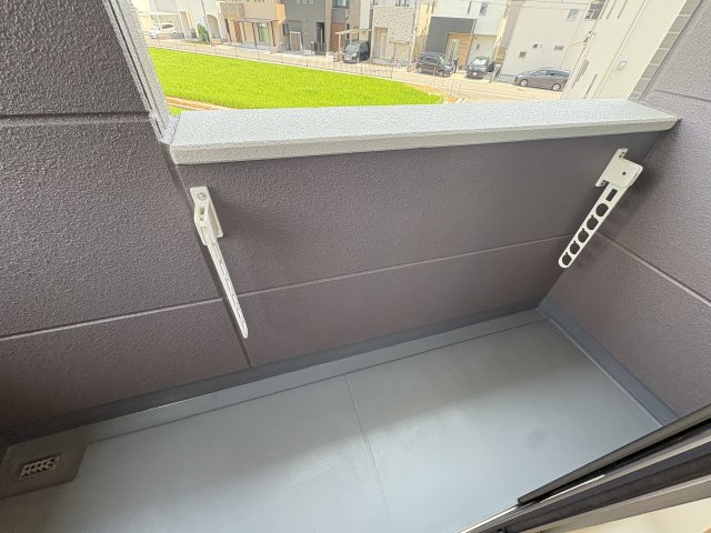 仮）藤江新築アパートA棟のバルコニー