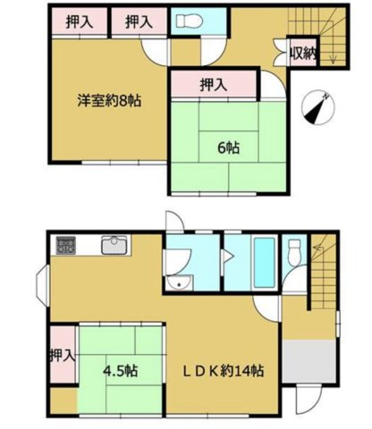 【間取り】 | 越生町東越生3丁目　中古戸建