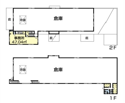 八潮市大字木曽根の倉庫の間取り