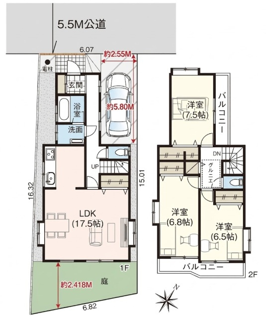 狭山市入間川　中古戸建の間取り|令和8年6月4日撮影。