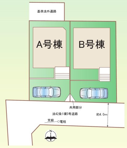 調布市深大寺東町3丁目 京王線 調布駅 新築戸建の区画図