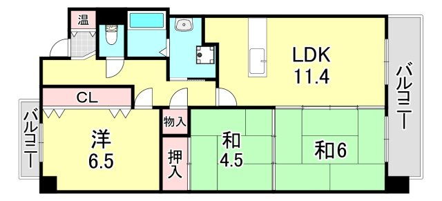 ハートランド甲南の間取り